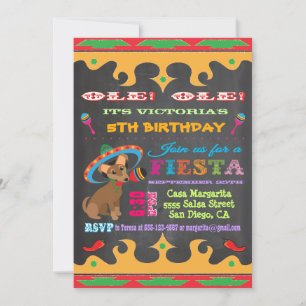 Convite de aniversário mexicano da festa da