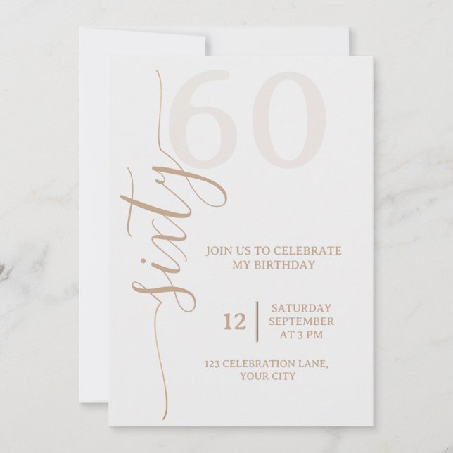 Convite de Aniversário Minimalista (Frente)