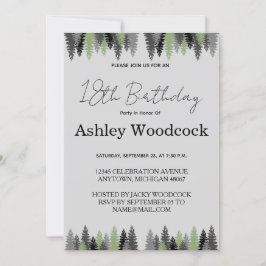 Convite de Aniversário Minimalista Elegante