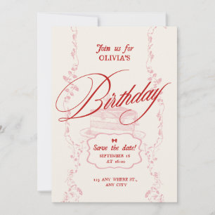 Convite de Aniversário Minimalista Moderno   Anive