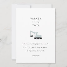 Convite de Aniversário Mínimo do Partido da Constr