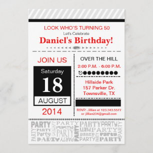 Convite de aniversário moderno