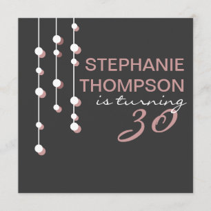 Convite de aniversário moderno da mulher