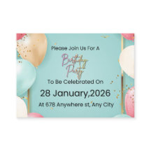 Convite de Aniversário Moderno || Personalizável