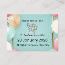 Convite de Aniversário Moderno || Personalizável