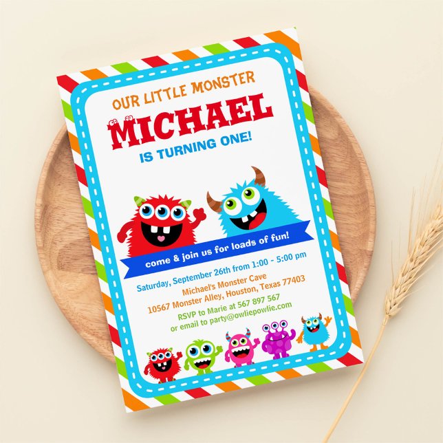 Convite de aniversário Monster Bash (Criador carregado)