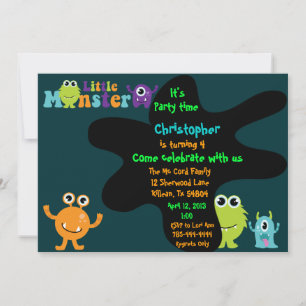 Convite de aniversário Monstro