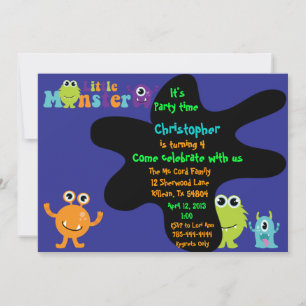 Convite de aniversário Monstro