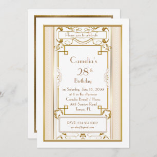 Convite de aniversário mulher,excelente Gatsby,bra