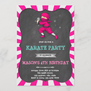 convite de aniversário Ninja