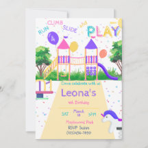 Convite de Aniversário no Playground
