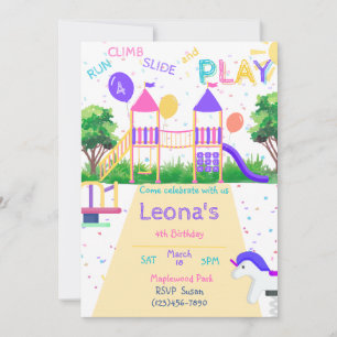 Convite de Aniversário no Playground