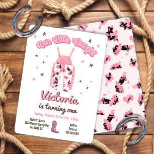 Convite de aniversário Ocidental Cowgirl