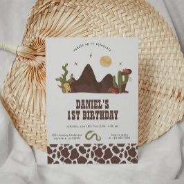 Convite de aniversário ocidental do cowboy