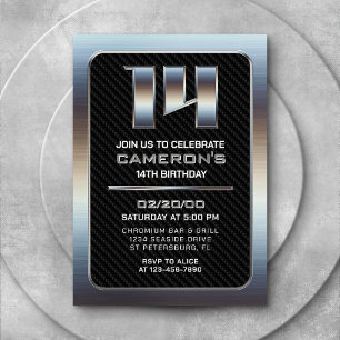 Convite de Aniversário para 14 de Menino