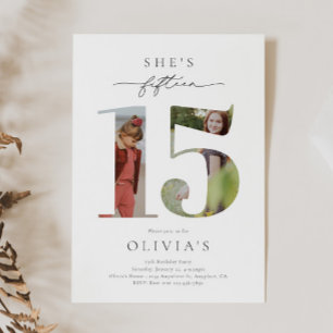 Convite de aniversário para 15 de foto impresso