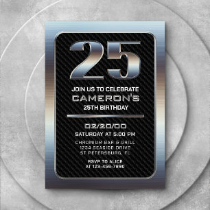 Convite de Aniversário para 25 de Homens