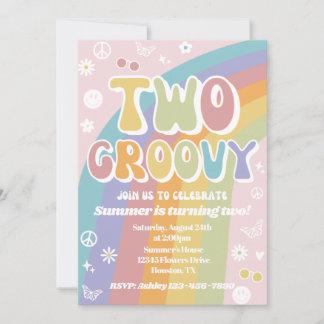 Convite de aniversário para 2 Groovy | Groovy Birt
