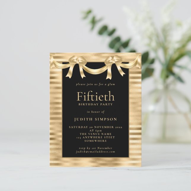 Convite de aniversário para 50º aniversário da cla (Em pé/Frente)