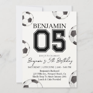 Convite de Aniversário para 5 de Futebol - Festa d