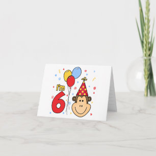 Convite de Aniversário para 6 do Macaco