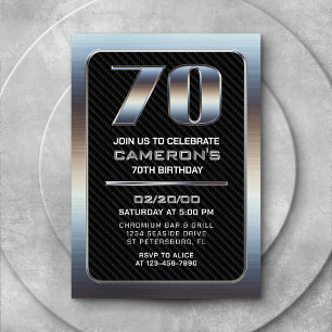 Convite de Aniversário para 70 de Homens