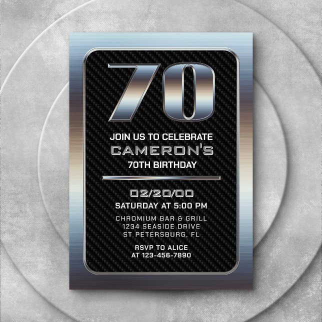 Convite de Aniversário para 70 de Homens (Criador carregado)