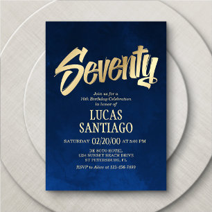 Convite de Aniversário para 70 de Marinho Dourado 