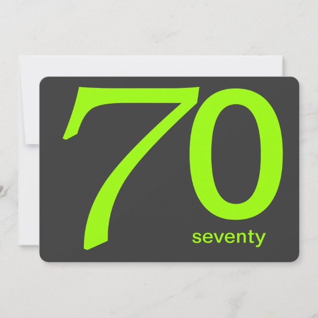 Convite de Aniversário para 70 Personalizado de Ca (Frente)