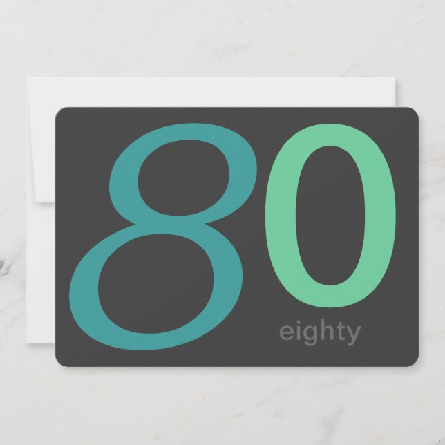 Convite de Aniversário para 80 de Charcarvão e Azu (Frente)