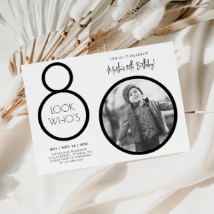 Convite de Aniversário para 80 de Fotografia Moder
