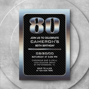Convite de Aniversário para 80 de Homens