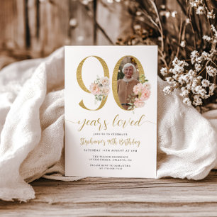 Convite de Aniversário para 90 de Fotografia Flora