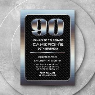 Convite de Aniversário para 90 de Homens