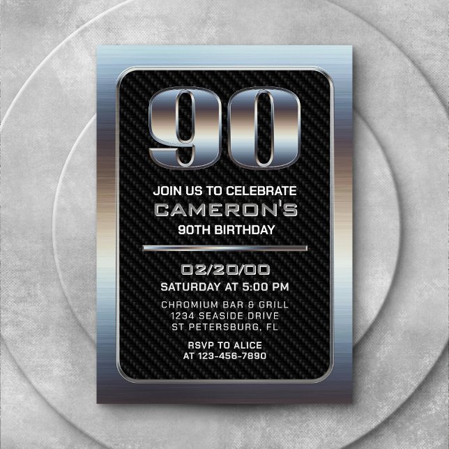 Convite de Aniversário para 90 de Homens (Criador carregado)