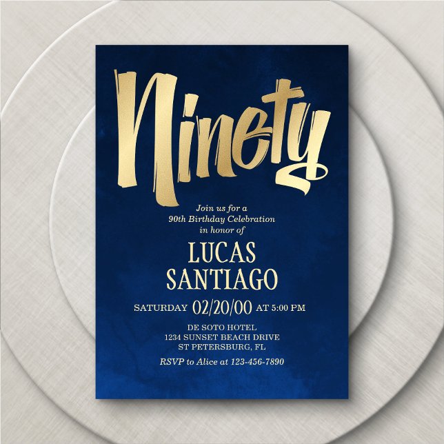 Convite de Aniversário para 90 de Marinho Dourado  (Criador carregado)