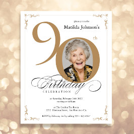 Convite de Aniversário para 90 de Orçamento de Fot