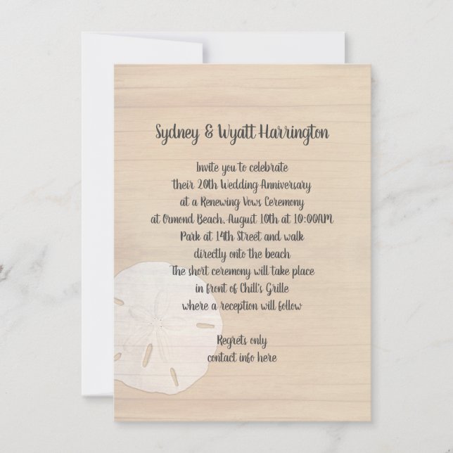 Convite de Aniversário para a Areia de Wood Beach (Frente)