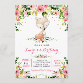 convite de aniversário para a garota Woodland