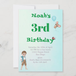 Convite de Aniversário para a Idade do Rato Azul P