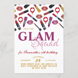 Convite de Aniversário para a Maturação de Glam