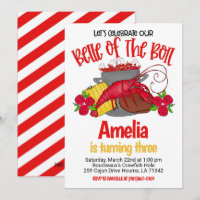 Convite de Aniversário para a Pesca de Lagosta