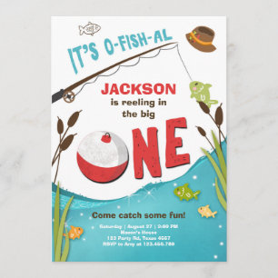 Convite de Aniversário para a Pesca de o-fish-al