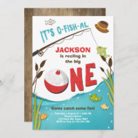 Convite de Aniversário para a Pesca de o-fish-al
