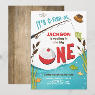 Convite de Aniversário para a Pesca de o-fish-al