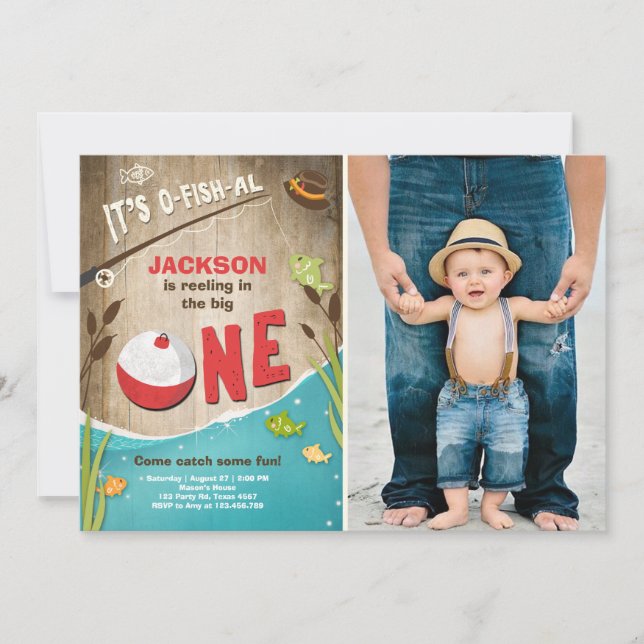 Convite de Aniversário para a Pesca de o-fish-al (Frente)