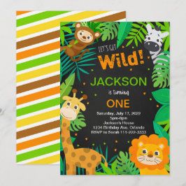 Convite de Aniversário para a Selva Tropical Safar
