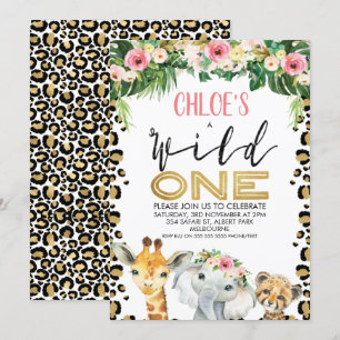 Convite de Aniversário para a Skin Floral de Leop