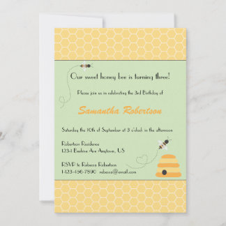 Convite de Aniversário para Abelhas