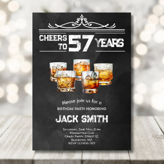 Convite de aniversário para adultos Whiskey